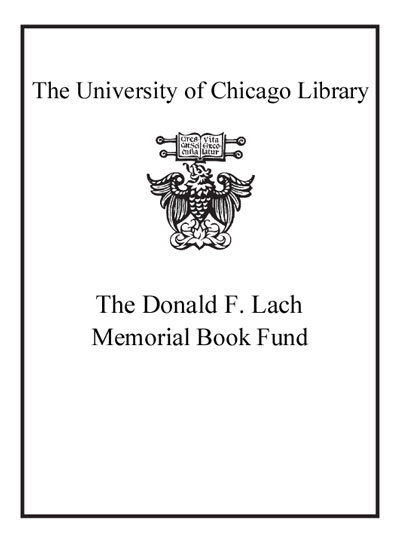 The Donald F. Lach Memorial Book Fund bookplate