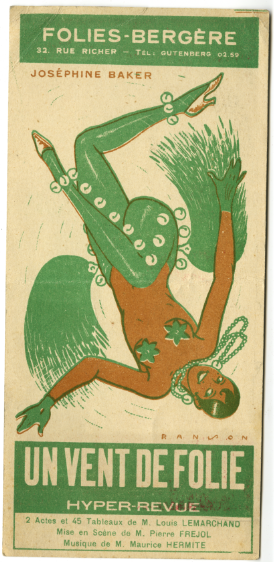 Académie Nationale de Musique et de Danse green and white souvenir program from1926