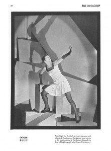 Photograph of Ruth Page dancing in Gershwin's Rhapsody in Blue, from the 'Chicagoan'