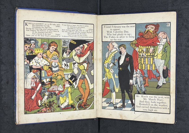 Color illustrated book with text, laid out like a comic book