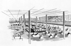 Architectural drawing of the Reading Room