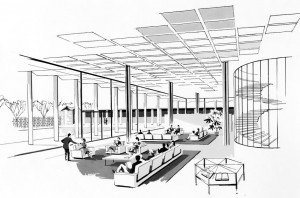 Architectural drawing of Green Lounge