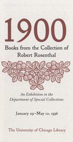 1900 Rosenthal Exhibit Catalog